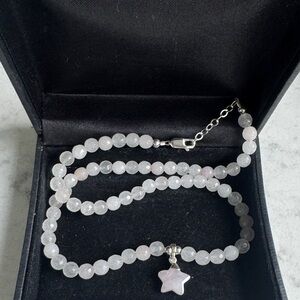 Rose Quartz Star Pendant Necklace